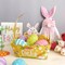 Wrapables Easter Gift Baskets with Handle, Treat Boxes for Eggs, Cookies and Candy, Set of 12, Vibrant Easter Eggs